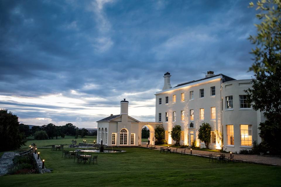 Rockbeare Manor in the evening