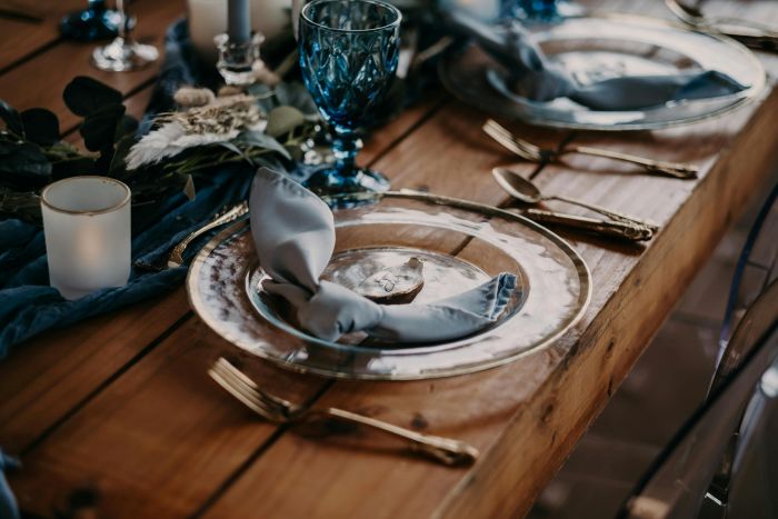 Place setting at an event
